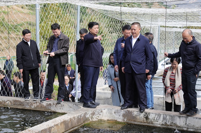 省政协副主席陈玉侯到德泽水库督察督导牛栏江（云南段）河长制工作