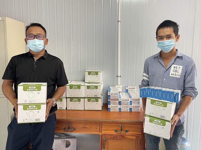 第二水利水电公司为海外员工寄防疫物资