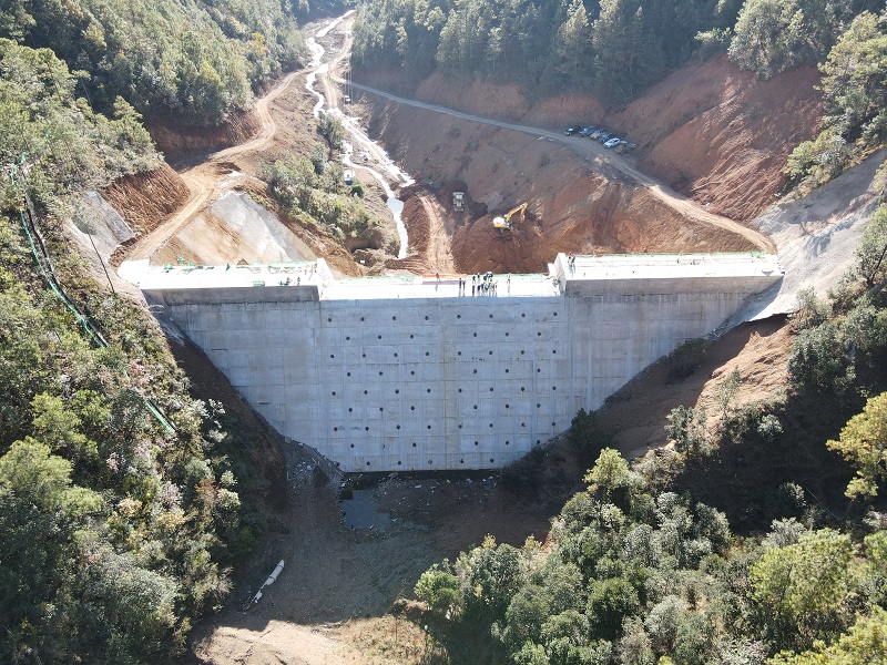 宁蒗县宁利水库工程4#拦沙坝封顶