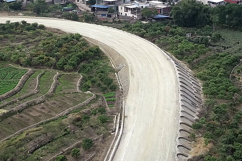 永金高速土建十分部连接线路基转序完成