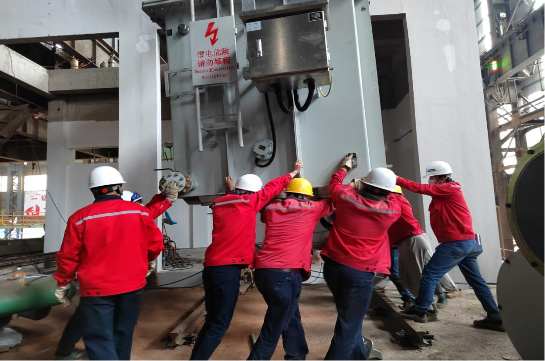 全国首套52T直流电炉建设取得阶段性胜利