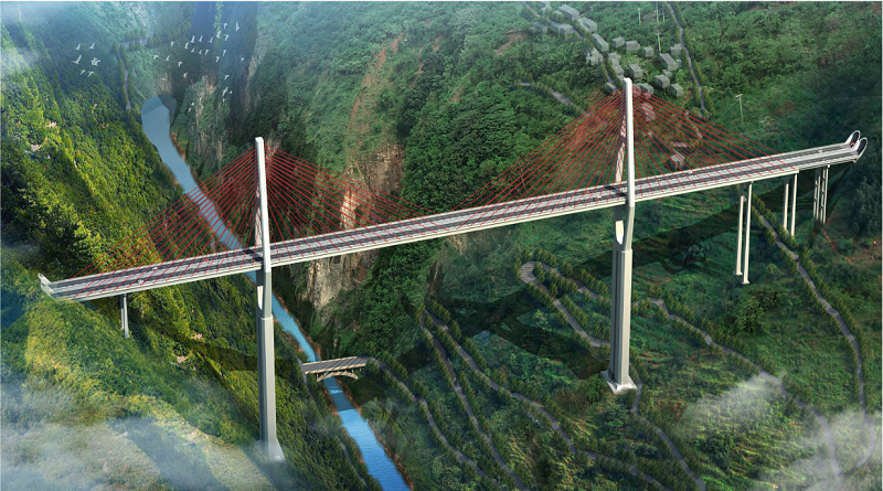 鲁巧高速牛栏江特大桥3#主塔桩基浇筑完成