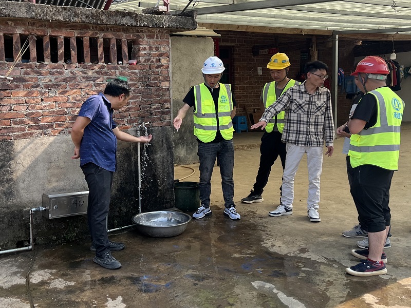 马关县农饮项目仁和集镇片区两个村成功试通水