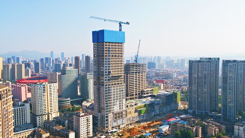 187.8米！华润拓东商务中心世界杯足球比分预测T2塔楼封顶