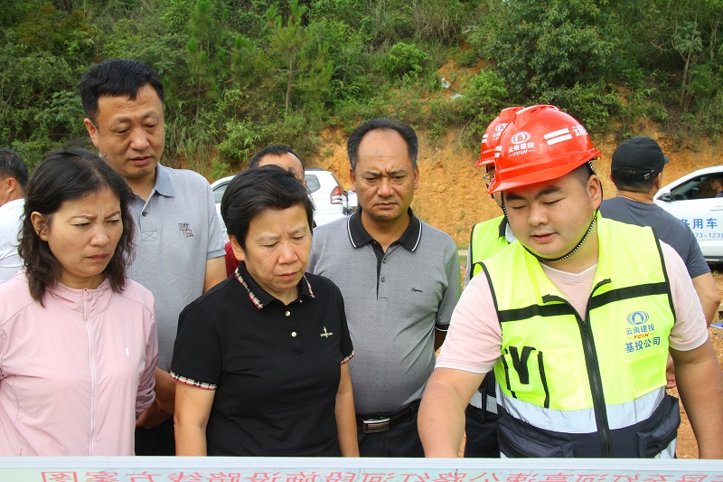 红河州人大常委会副主任李红芬调研峨石红高速（红河段）项目