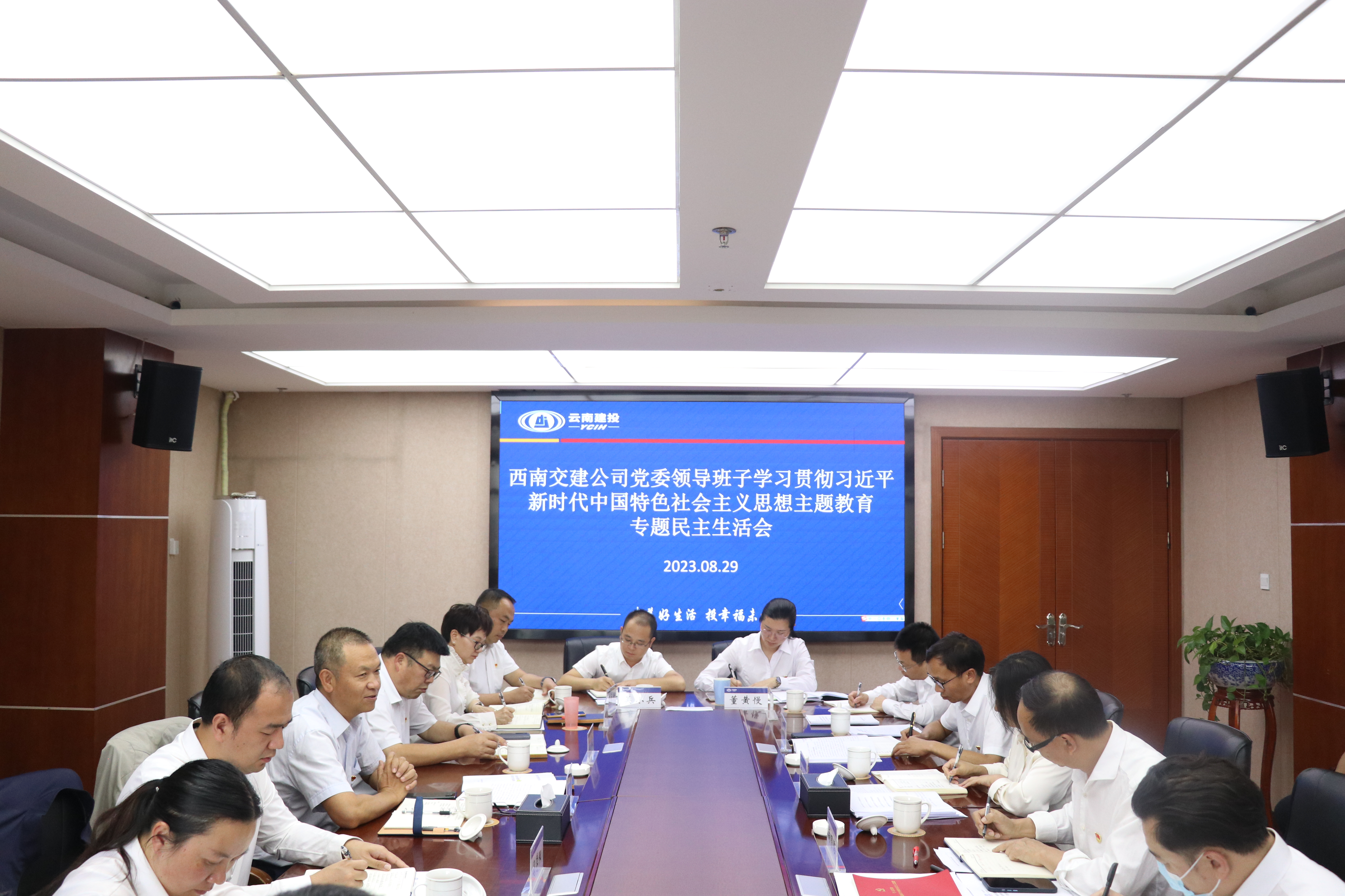 杨国文参加指导西南交建公司党委领导班子主题教育专题民主生活会