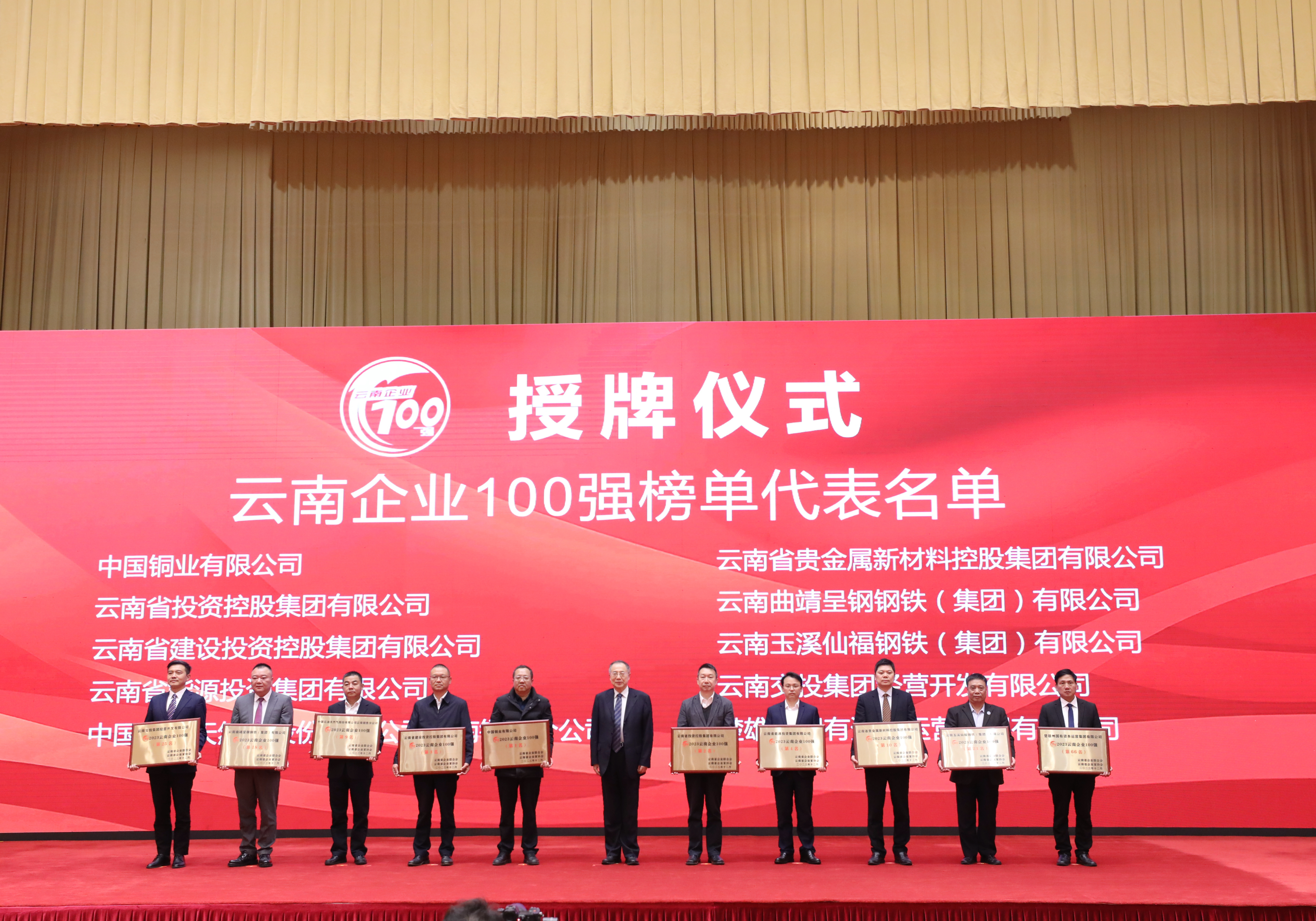 2023云南企业100强发布 世界杯官网合作平台位列第三