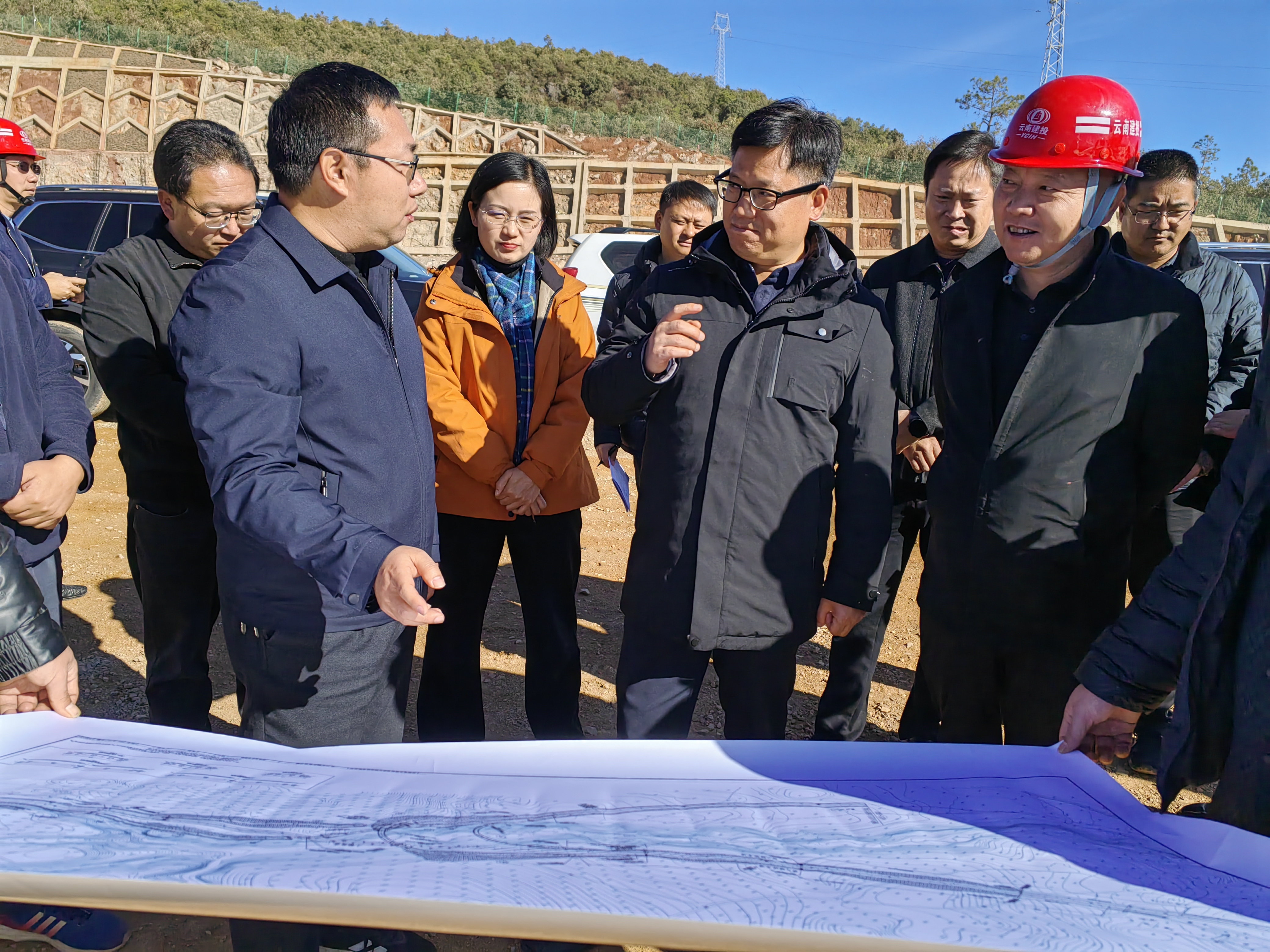 大理州委副书记、州长陈真永到宾鹤高速项目调研
