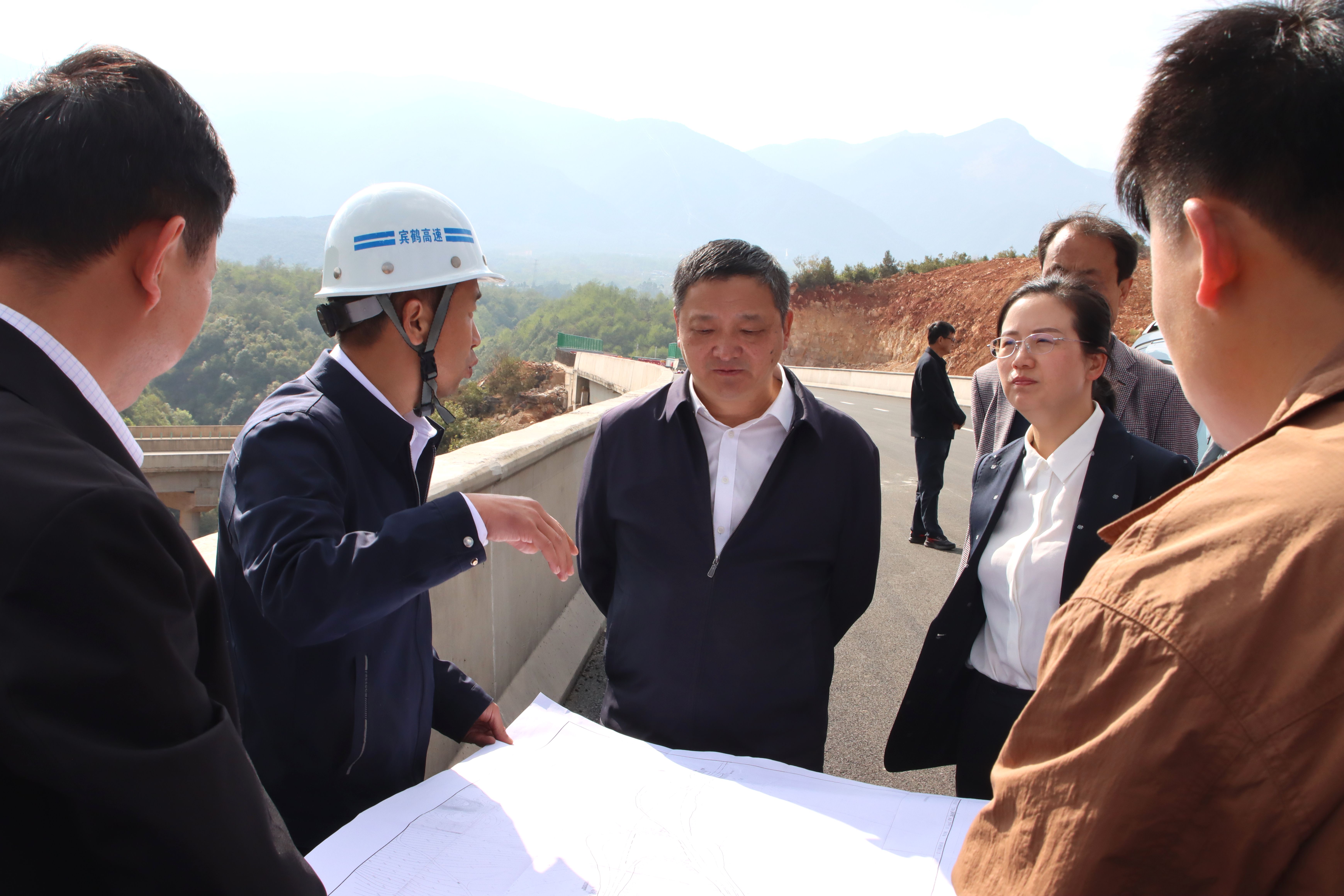 大理州委书记杨国宗调研宾鹤高速项目