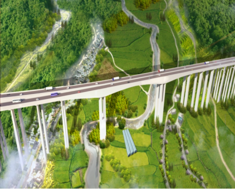 富罗高速首座连续刚构桥开工